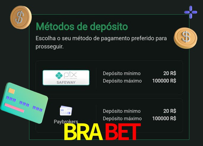 O cassino BRABET oferece uma grande variedade de métodos de pagamento